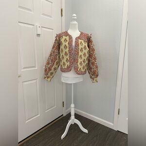 Anthropologie Quilted Jacket Patterned